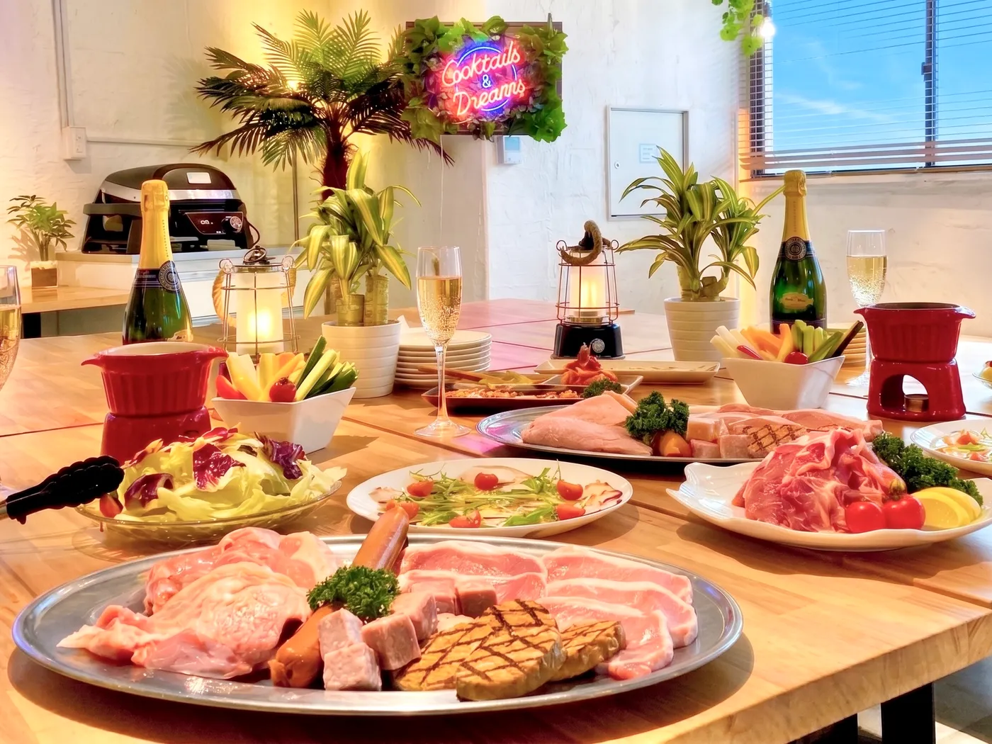 〈渋谷×貸切×雨の日BBQ〉内観1