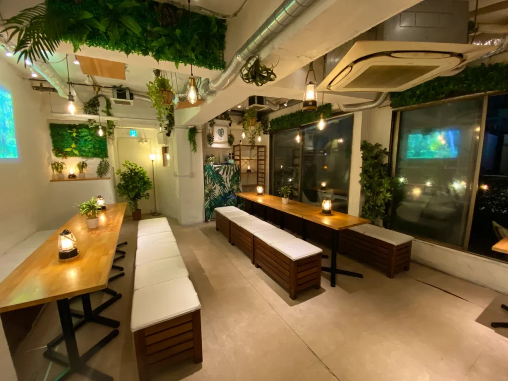 『渋谷ガーデンルーム４F』で！当店は貸切でのご利用で音響機器やマイク・プロジェクター・カラオケ・ゲーム機などが【無料】でご利用いただけます！