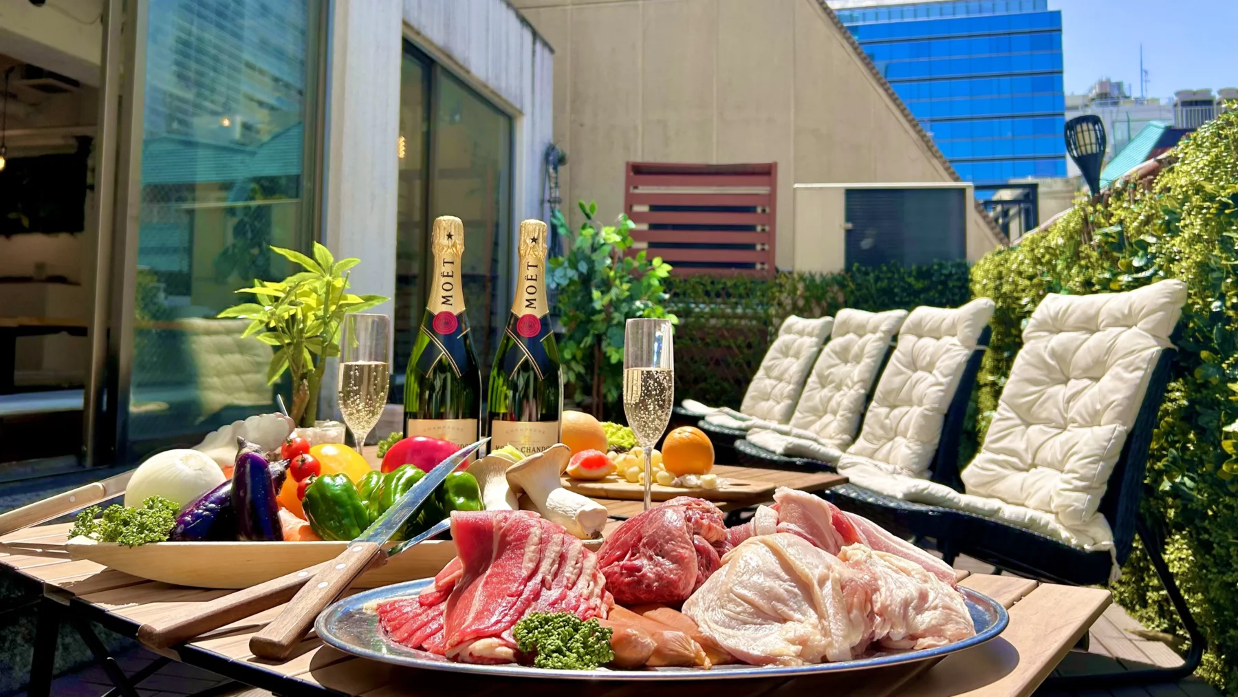 〈少人数貸切〉貸切BBQ＆パーティー会場「渋谷ガーデンルーム」昼テラス１